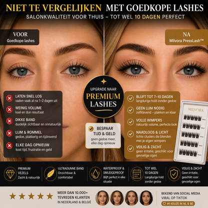Milvora PressLash™ | Voorgelijmde Lashes
