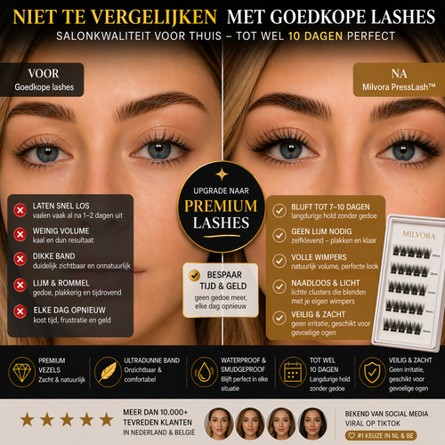 Milvora PressLash™ | Voorgelijmde Lashes